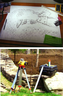 Landscape design and construction plans.